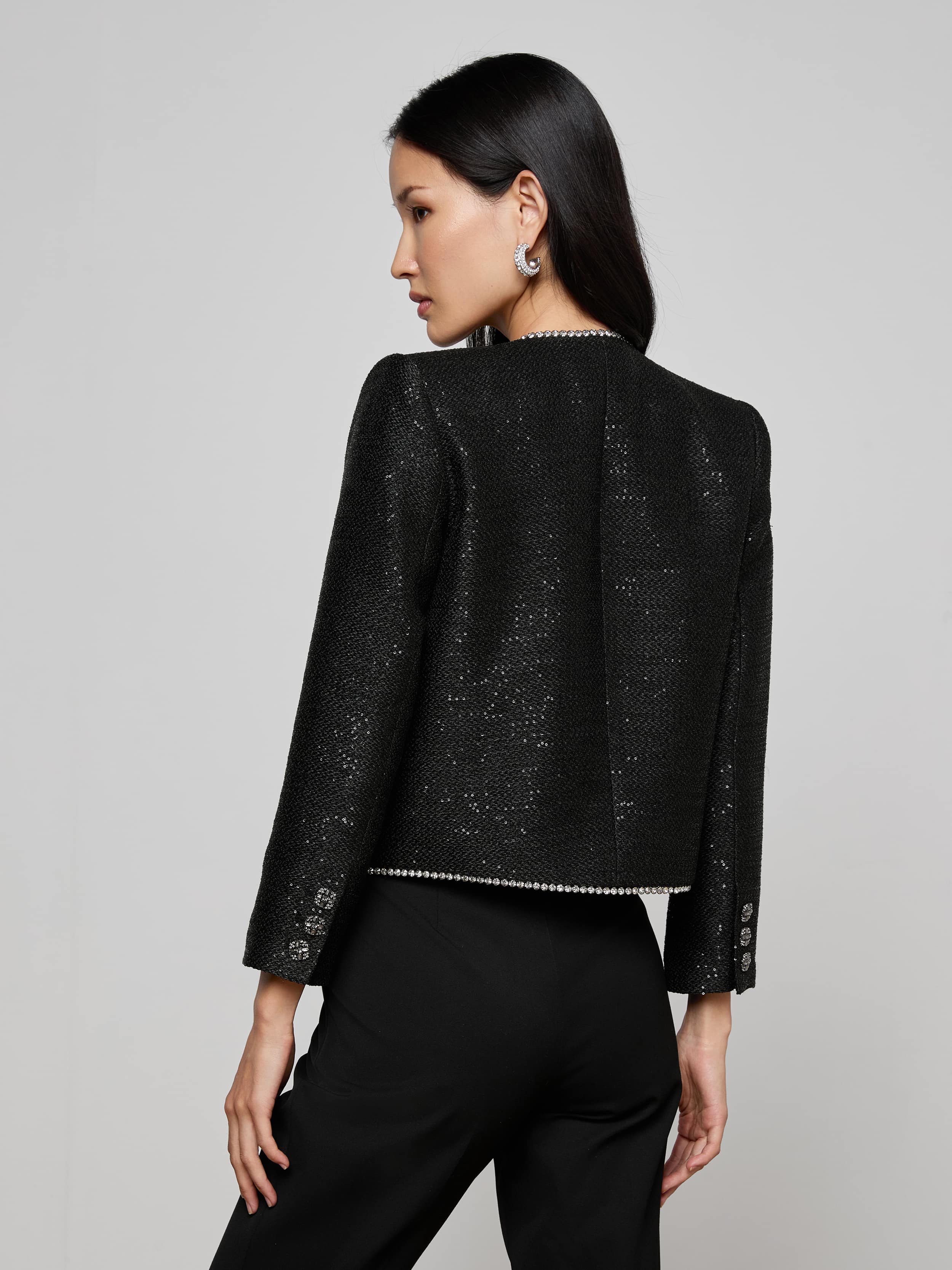 Zell Sequined Tweed Jacket - Image 4