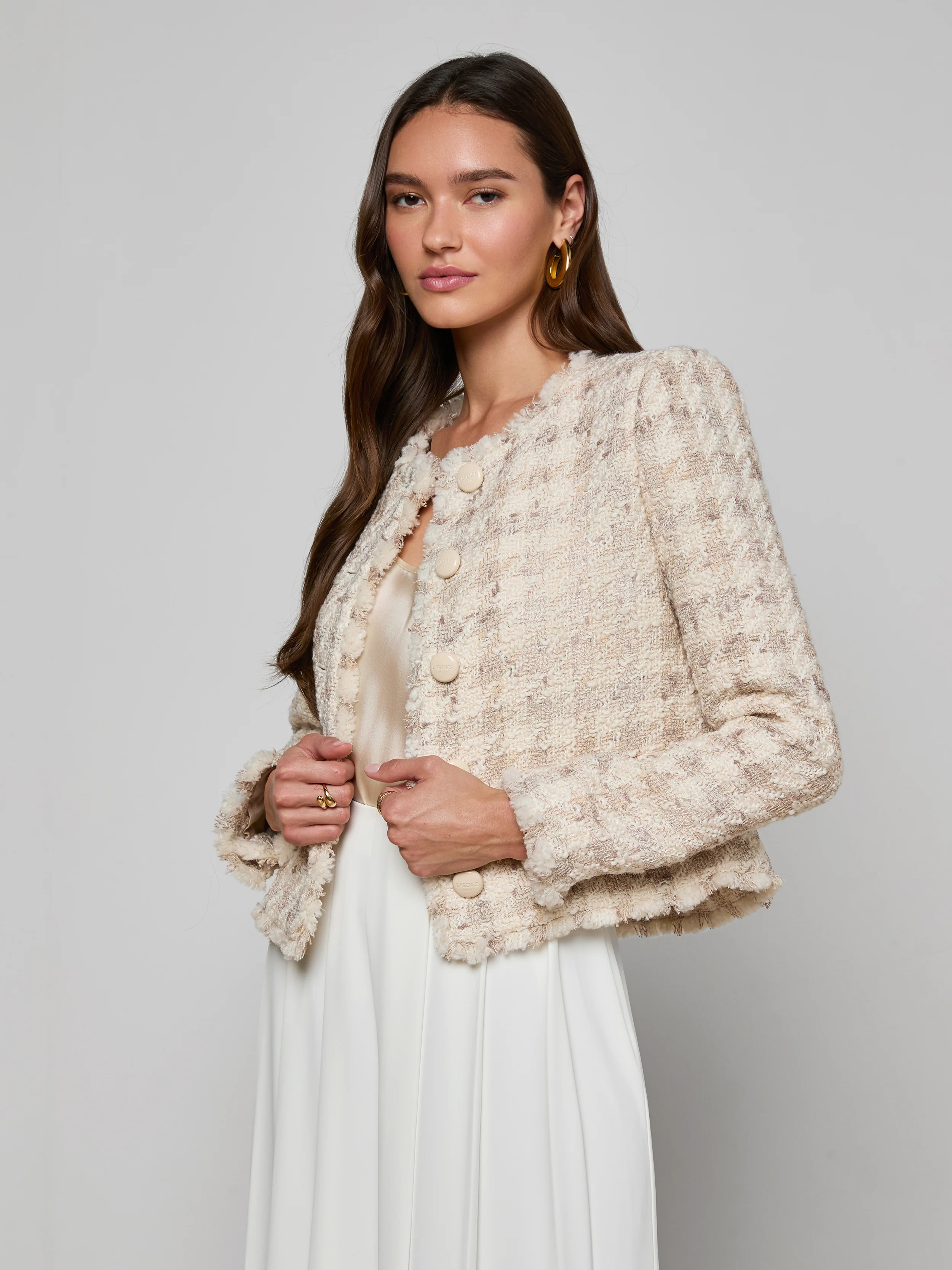 Zell Houndstooth Tweed Jacket - Image 3