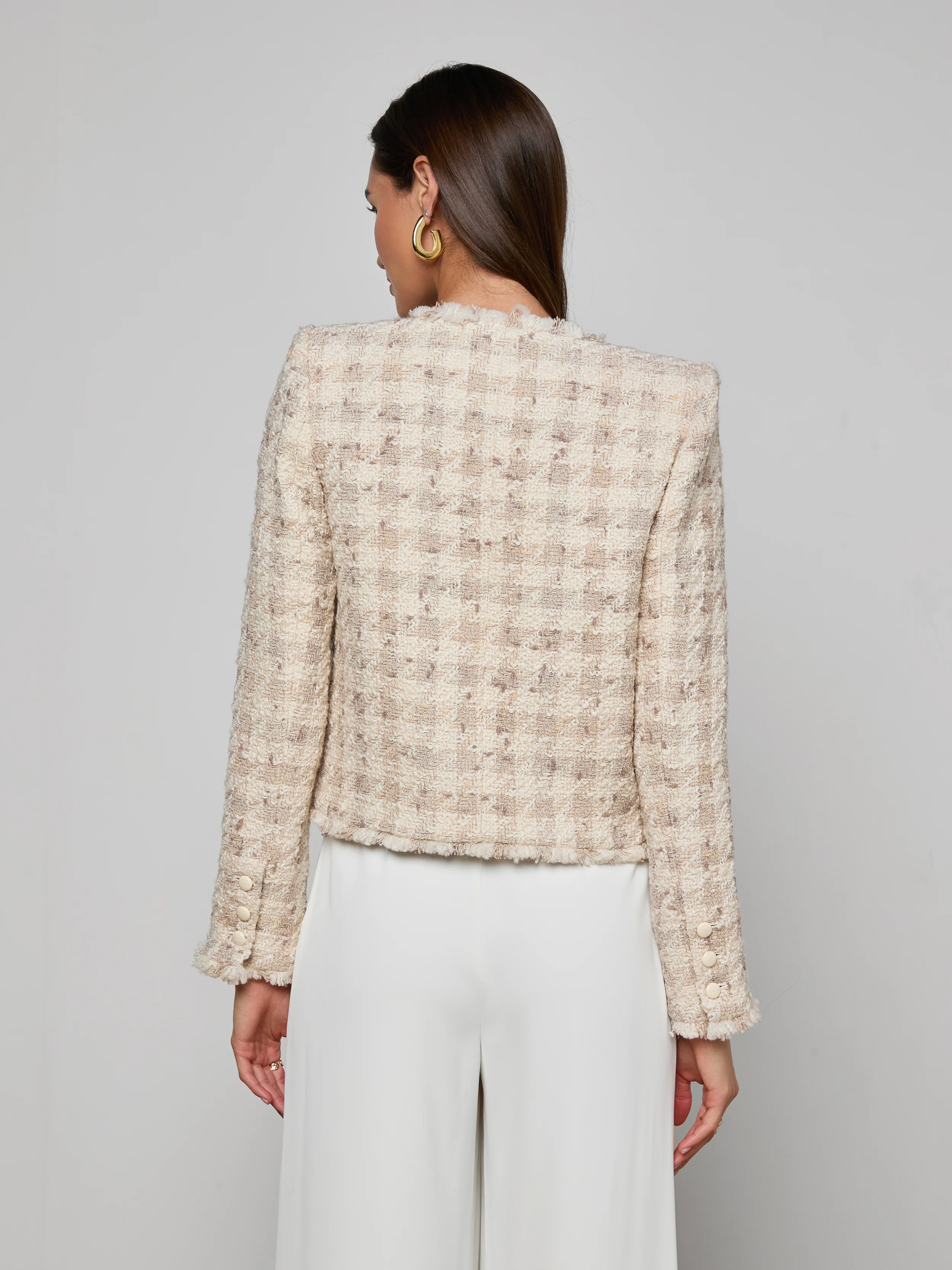 Zell Houndstooth Tweed Jacket - Image 5